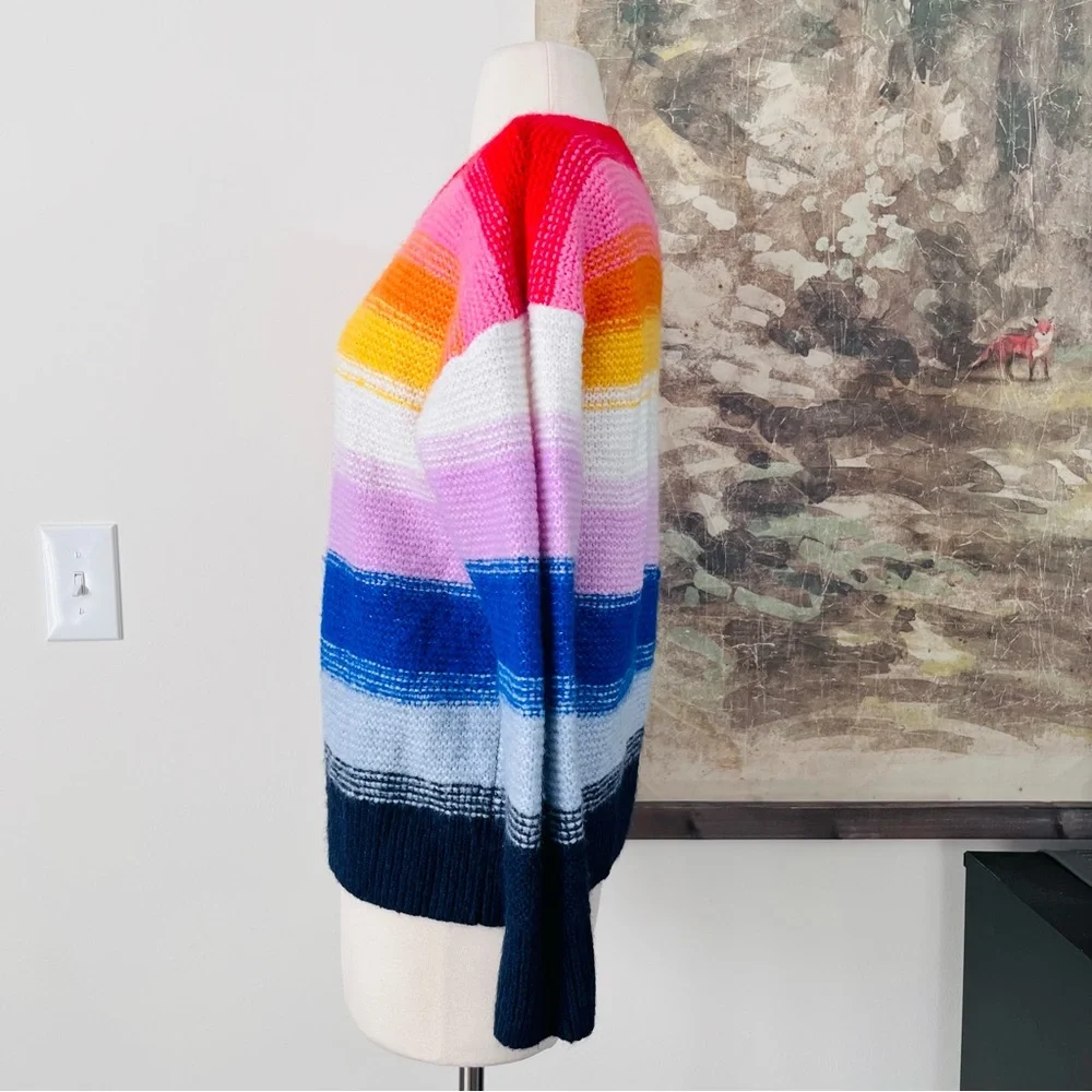 Old Navy Women's Rainbow Striped Sweater Size Small - Picture 2 of 7